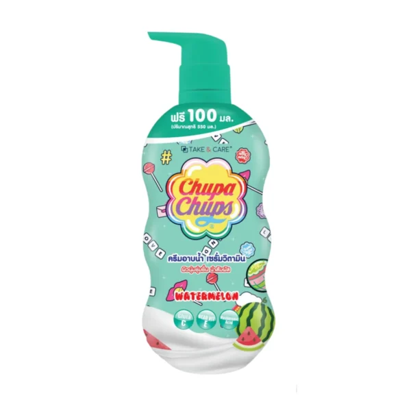 personal-care-1097 Chupa Chups ครีมอาบน้ํา ผิวนุ่มลื่น ไม่แห้งตึง ผิวนุ่มชุ่มชื้น กลิ่นแตงโม ขนาด 550 มล.