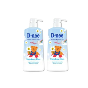 [แพ็ค2] D-nee ดีนี่ ครีมอาบน้ํา มอยซ์เจอร์ คิส 450มล.x2 สีฟ้า, หอมละมุน ชุ่มชื่น ยาวนาน24ชม.