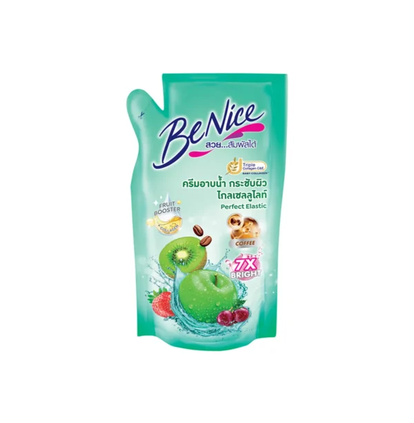 BeNice บีไนซ์ผลิตภัณฑ์ครีมอาบน้ํา ถุงเติม 400มล., สีเขียว