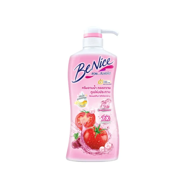 personal-care-1110 BeNice บีไนซ์ ผลิตภัณฑ์ครีมอาบน้ํา ไวท์เทนนิ่ง 400มล., สีชมพู