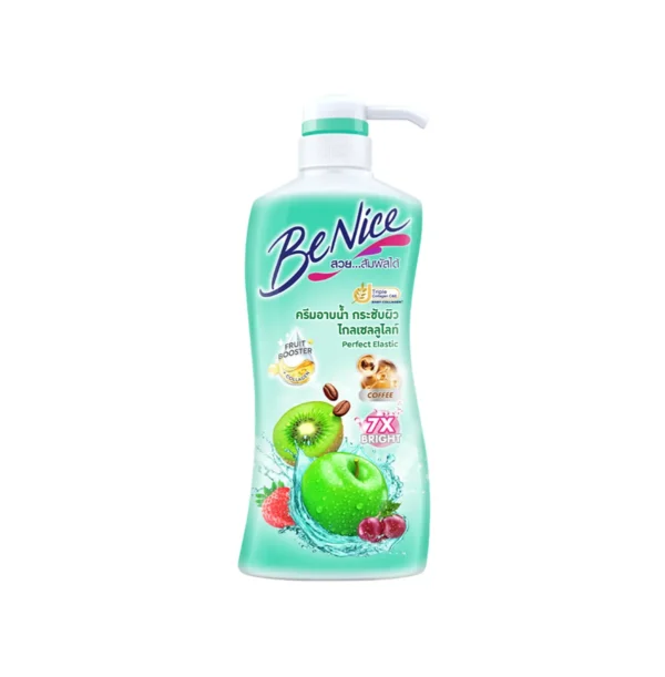 personal-care-1114 BeNice บีไนซ์ ผลิตภัณฑ์ครีมอาบน้ํา ขวดปั๊ม สูตรกระชับผิว 400มล.,สีเขียว