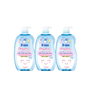 [แพ็ค3] D-nee ดีนี่ ออร์แกนิค สบู่เหลวอาบและสระ แฮปปี้ เบบี้ 750มล. x3, สีฟ้า