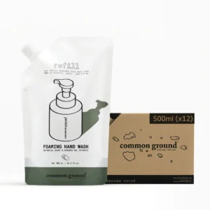 personal-care-1132 คอมมอนกราวด์ โฟมล้างมือ สูตรธรรมชาติ กลิ่นฮีลลิ่งทีทรีและสารสกัดอะโวคาโด 500 มล. x12 ถุงเติม (ยกลัง)