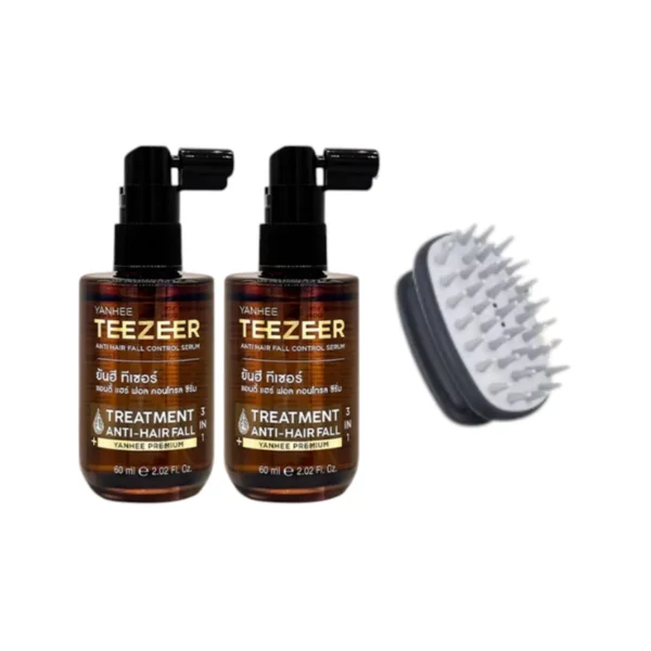 [ 60 ML ] Yanhee Teezeer ยันฮี ทีเซอร์ เซรั่มผมดกดํา ปลูกผม ลดผมร่วง การันตีผมขึ้น เอ๊ะ จิรากร 2 ขวด ฟรี แปรงนวด