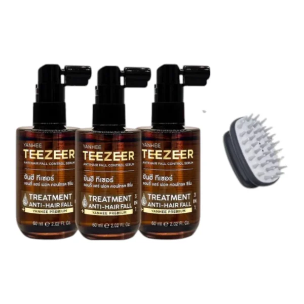 3ขวด ฟรี แปรงนวด Yanhee Teezeer ยันฮี ทีเซอร์ เซรั่มผมดกดํา ปลูกผม ลดผมร่วง การันตีผมขึ้น เอ๊ะ จิรากร