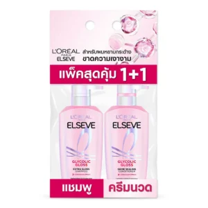 ลอรีอัล เอลแซฟ แชมพู+ครีมนวด ไกลโคลิค กลอส 400+375 มล. x 1+1