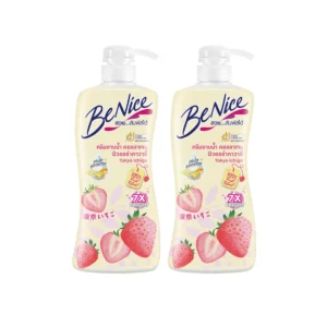 [1 แถม 1] BeNice บีไนซ์ โตเกียว อิจิโกะ ชาวเวอร์ ครีม ขวดปั๊ม 400 มล. X2, สีขาว
