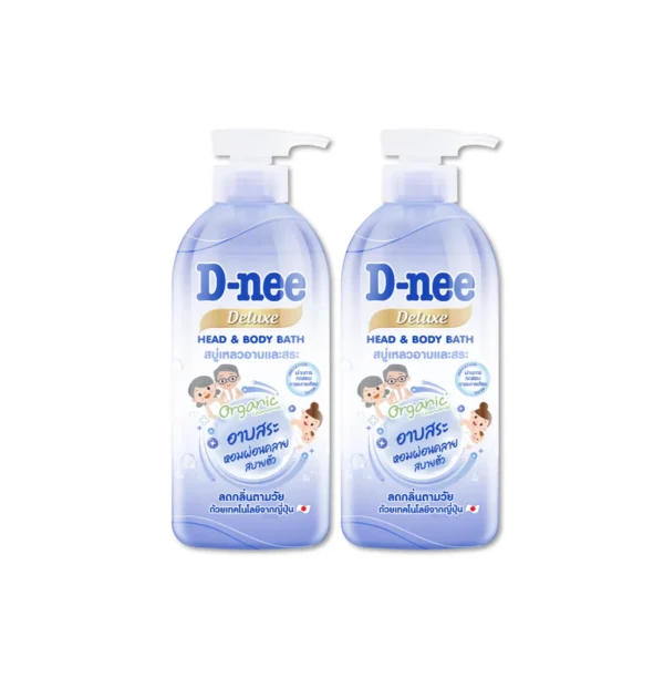 [1 แถม 1] D-nee ดีนี่ ดีลักซ์ สบู่เหลวอาบสระ รีแลกซ์ซิ่ง ดรีม ซีรีส์ 450มล. X2, ผิวและผมชุ่มชื้น ลดกลิ่นแก่