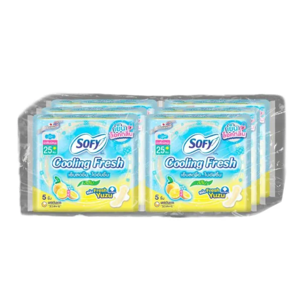 โซฟี คูลลิ่ง เฟรช ยูซุ สลิม 25 ซม. 5 ชิ้น x 6