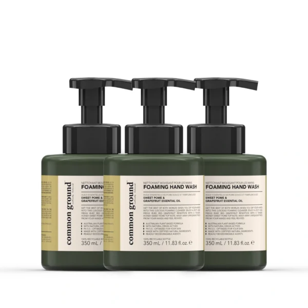 personal-care-1235 คอมมอน กราวด์ โฟมล้างมือ สูตรธรรมชาติ กลิ่นสวีทโพมและเกรฟฟรุต 350 มล. X3 ขวด