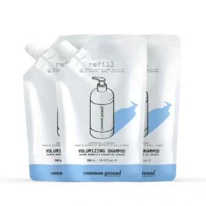 personal-care-1241 คอมมอน กราวด์ แชมพูออร์แกนิค ฟื้นฟูและปรับสมดุล กลิ่นโบทานิคอล 500 มล. x3 ถุงเติม