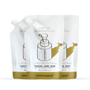 personal-care-1243 คอมมอน กราวด์ โฟมล้างมือ สูตรธรรมชาติ กลิ่นสวีทโพมและเกรฟฟรุต 500 มล. x3 ถุงเติม