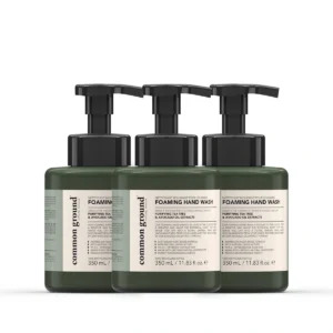 personal-care-1246 คอมมอน กราวด์ โฟมล้างมือ สูตรธรรมชาติ กลิ่นฮีลลิ่งทีทรีและสารสกัดอะโวคาโด 350 มล.X3 ขวด