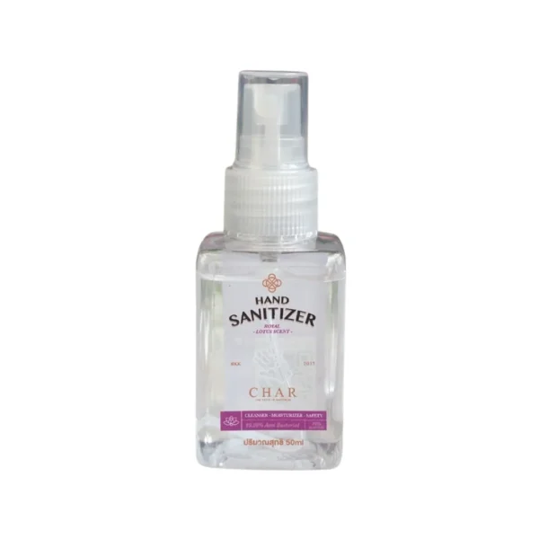 CHAR Hand Sanitizer Alcohol 75% ( ขนาด 50 ml. ) กลิ่นดอกบัวหลวง
