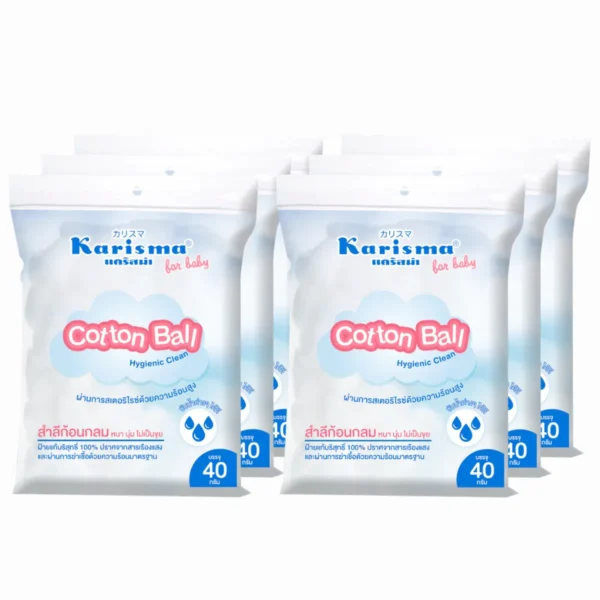 personal-care-1348 แคริสม่า สําลีก้อน 40 กรัม x 6