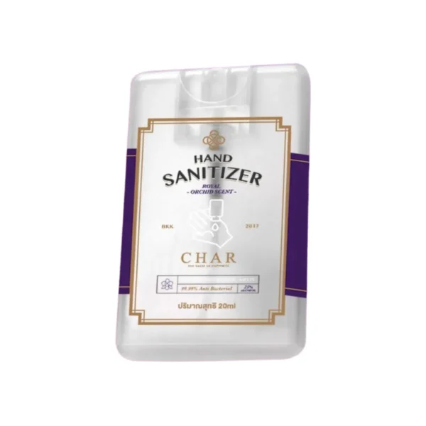 personal-care-1350 CHAR Hand Sanitizer (สเปรย์แอลกอฮอล์ กลิ่นดอกไม้) Alcohol 75% (20 ml.) กลิ่นดอกกล้วยไม้