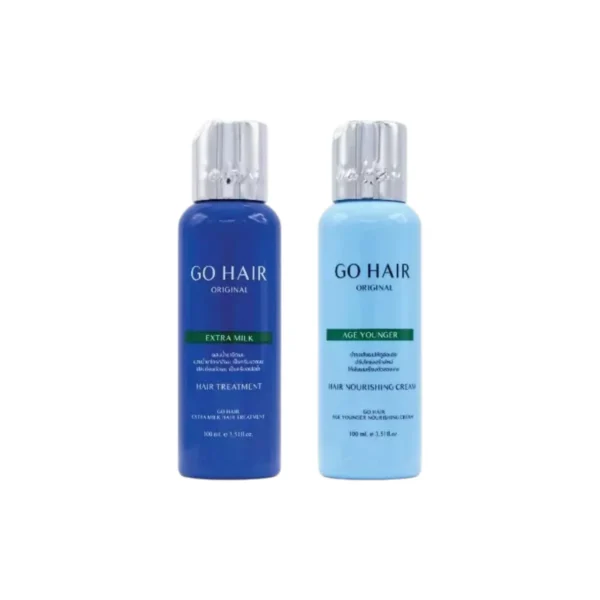personal-care-1374 GO HAIR Extra Milk Treatment + Age Younger ทรีตเมนต์โปรตีนน้ํานมและอาหารผมหยักศก 100ml X2
