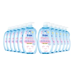 [ยกลัง]D-nee ดีนี่ ออร์แกนิค สบู่เหลวอาบและสระ แฮปปี้ เบบี้ 750มล. X12