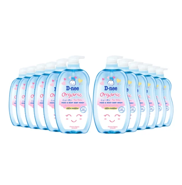 [ยกลัง]D-nee ดีนี่ ออร์แกนิค สบู่เหลวอาบและสระ แฮปปี้ เบบี้ 750มล. X12