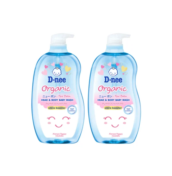 [แพ็ค2]D-nee ดีนี่ ออร์แกนิค สบู่เหลวอาบและสระ แฮปปี้ เบบี้ 750มล. X2
