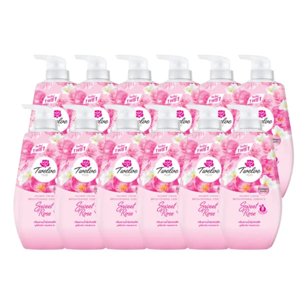 personal-care-1406 ทเวล์ฟ พลัส ครีมอาบน้ํา Rose 400ml x12