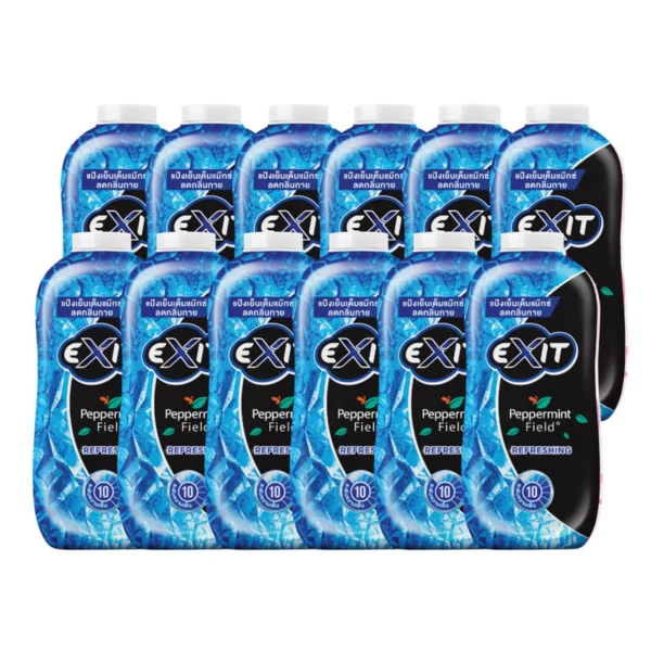 เอ็กซิท แป้งหอมเย็น Peppermint Field 270G x12