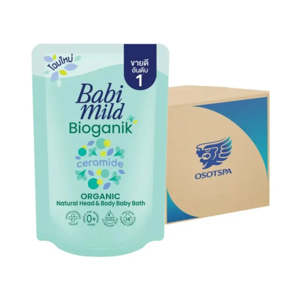 เบบี้มายด์ สบู่เหลวอาบน้ํา (เจล - ถุงเติม) Bioganik (ไบโอแกนิก) 350ml x12