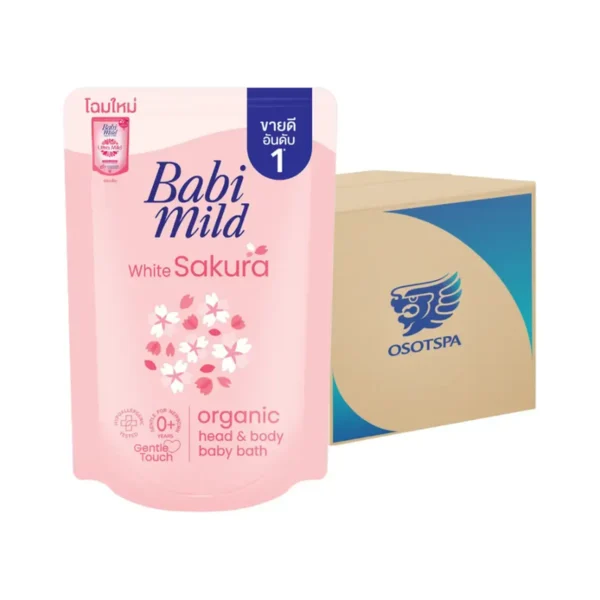 เบบี้มายด์ สบู่เหลวอาบน้ํา (เจล - ถุงเติม) White Sakura (ขาว) 350ml x12