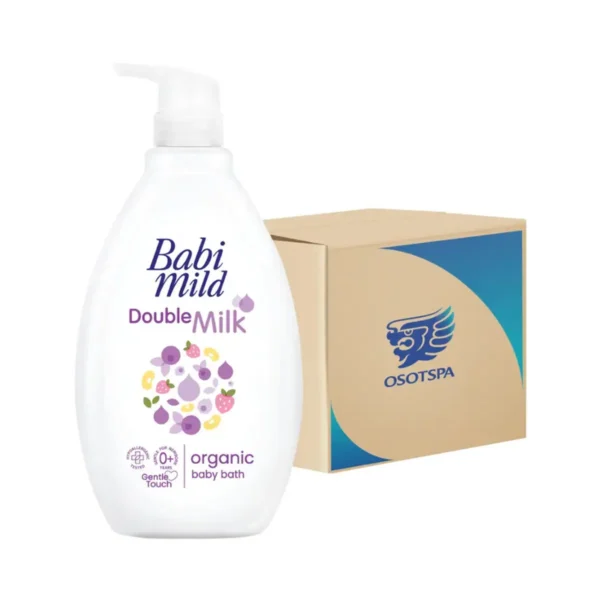 personal-care-1425 เบบี้มายด์ สบู่เหลวอาบน้ํา (ครีม) Double Milk (ม่วง) 800ml x12