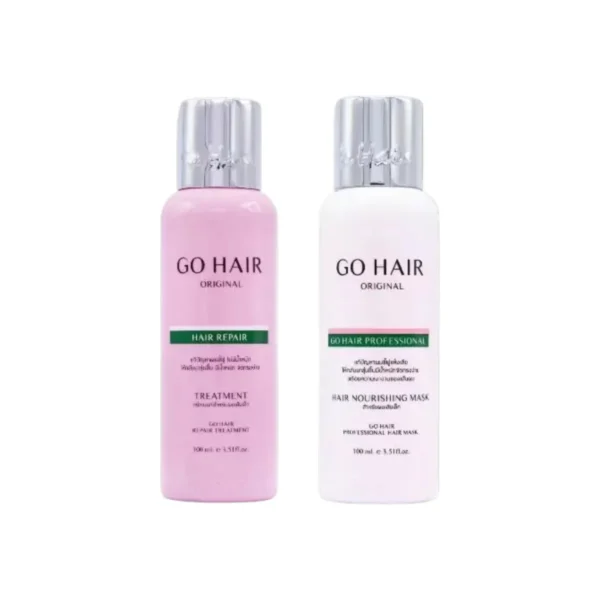 GO HAIR Repair Treatment + Professional Hair Mask ทรีตเมนต์คอลลาเจนและอาหารผมเส้นเล็ก 100ml X2