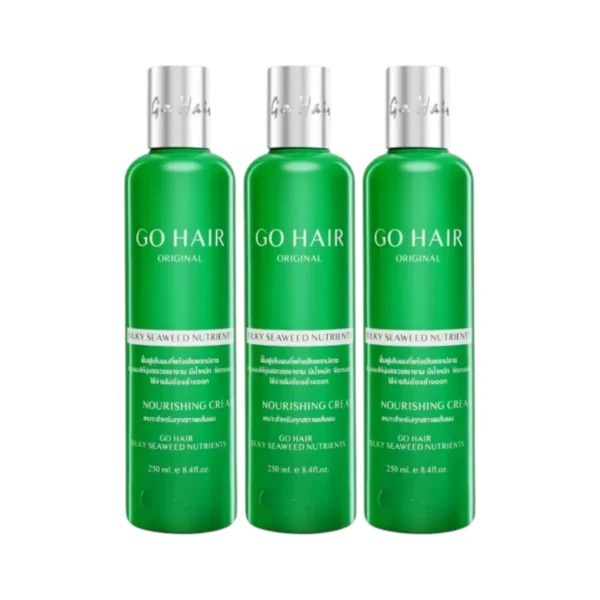 GO HAIR Silky Seaweed Nutrients อาหารผมสาหร่าย 250ml X3