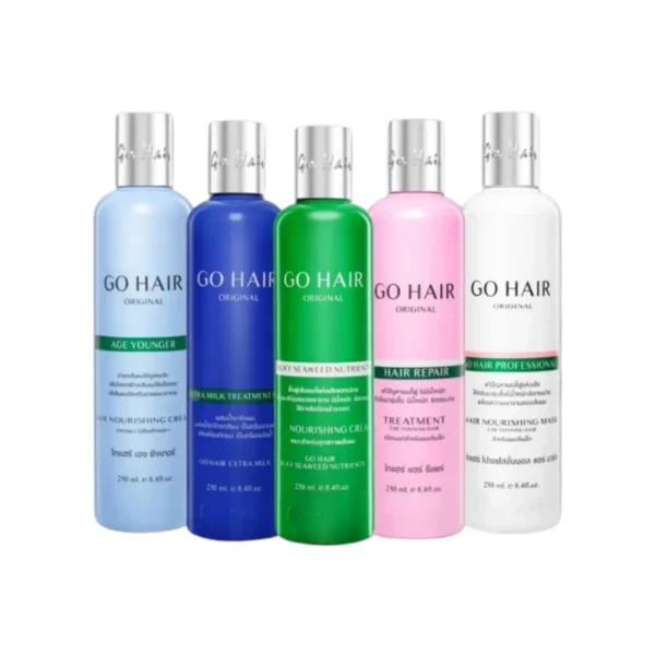 personal-care-1475 GO HAIR Set 250ml โกแฮร์เซ็ต 5 สูตร อาหารบํารุงผม ทรีทเมนต์ 250ml X5