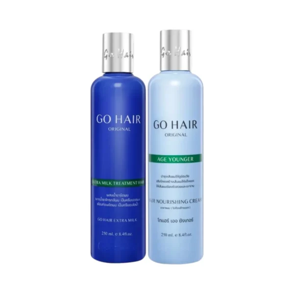 personal-care-1477 GO HAIR Extra Milk Treatment + Age Younger ทรีตเมนต์โปรตีนน้ํานมและอาหารผมหยักศก 250ml X2