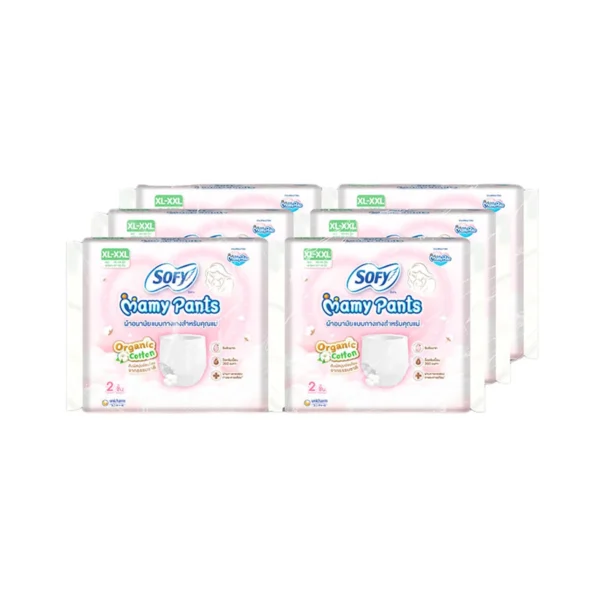 personal-care-1484 โซฟี มามี่ แพ้นท์ ผ้าอนามัยแบบกางเกง XL-XXL 2 ชิ้น x 6