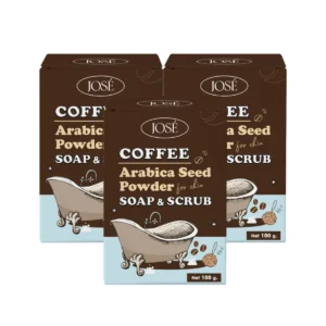 personal-care-1540 JOSE COFFEE SOAP & SCRUB สบู่สครับกาแฟ โจเซ่ ขนาด 100 กรัม 3 ก้อน
