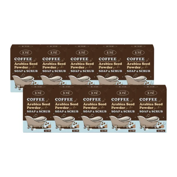 personal-care-1541 JOSE COFFEE SOAP & SCRUB สบู่สครับกาแฟ โจเซ่ ขนาด 100 กรัม 10 ก้อน
