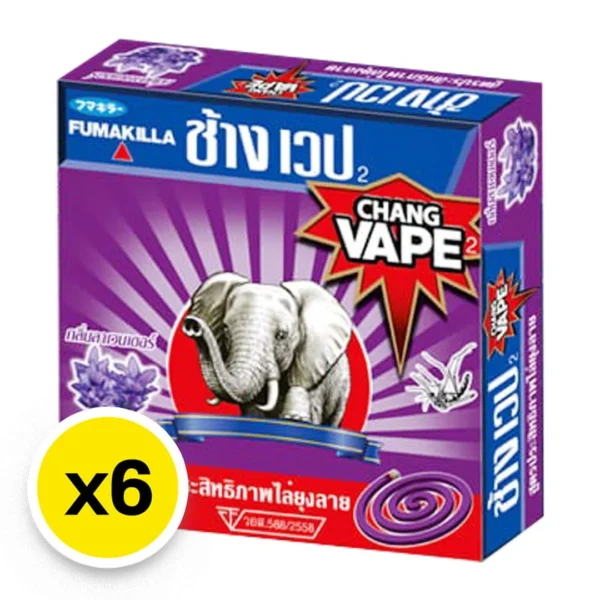 pest-air-003 ช้างเวป ยาจุดกันยุง กลิ่นลาเวนเดอร์ x 6