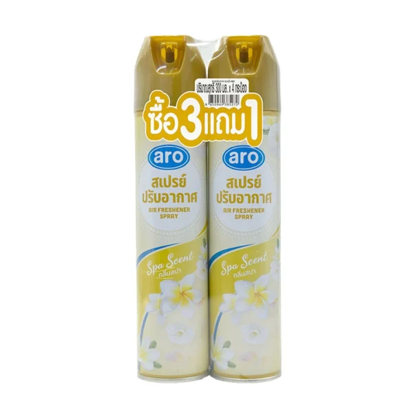 pest-air-050 เอโร่ สเปรย์ปรับอากาศ กลิ่นสปา 300 มล. x 3+1