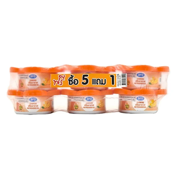 pest-air-078 เอโร่ เจลหอมปรับอากาศ กลิ่นส้ม 60 ก. x 5+1