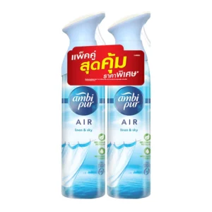 แอมบิเพอร์ สเปรย์ปรับอากาศ กลิ่นลินินแอนด์​สกาย 275 มล. x 2