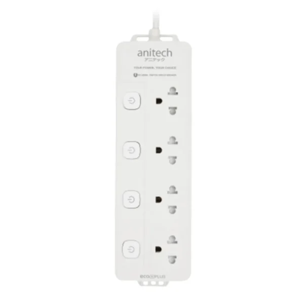 power-supply-0012 แอนิเทค ปลั๊กไฟ 4 Way 4 Switch 3 ม. (H2043)