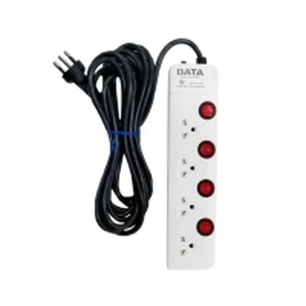 ดาต้า ปลั๊กไฟ 4 Way 4 Switch 5 ม. HM4496M5W