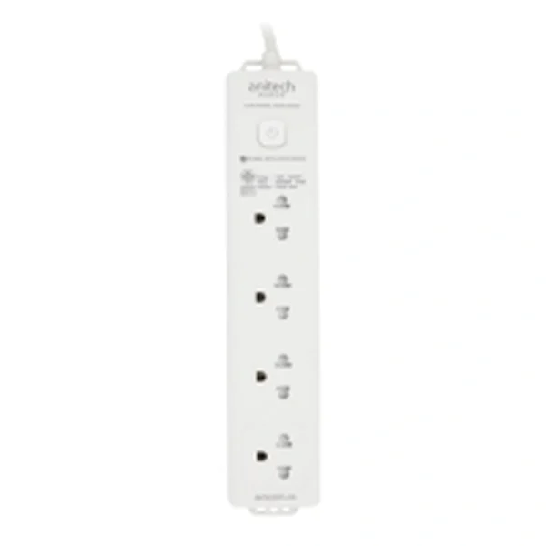 power-supply-0014 แอนิเทค ปลั๊กไฟ 4 Way 1 Switch 3 ม. (H343) สีขาว