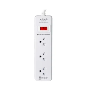 power-supply-0018 Anitech ปลั๊กไฟ 3 ช่อง 1 สวิตซ์ รุ่น H533-ON รองรับกําลังไฟสูงสูงสุด 2200 วัตต์ 10 แอมป์