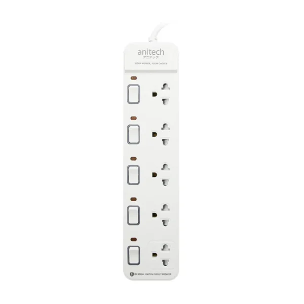 Anitech แอนิเทค ปลั๊กไฟ รุ่น H2153-WH สายยาว 3 เมตร [สินค้ารับประกัน 2 ปี]