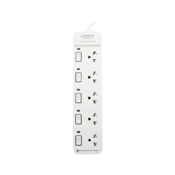 แอนิเทค ปลั๊กไฟ 5 Way 5 Switch 5 ม. รุ่น H2155 สีขาว