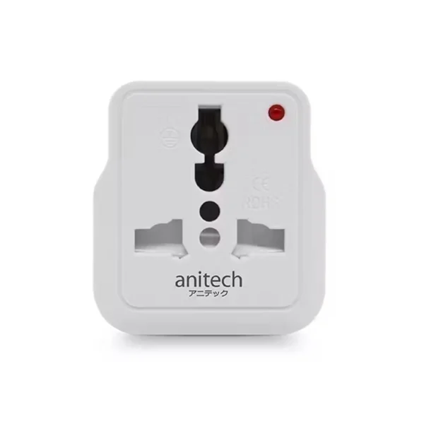 Anitech แอนิเทค ปลั๊กไฟ 1 ช่อง รุ่น H116 หัวแปลงปลั๊ก [สินค้ารับประกัน 1 ปี]