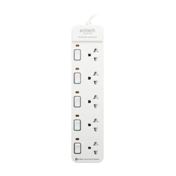 Anitech แอนิเทค ปลั๊กไฟ รุ่น H2155-WH สายยาว 5 เมตร [สินค้ารับประกัน 2 ปี]