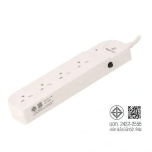 power-supply-0026 เทคโปร ปลั๊กไฟ 4 Way 1 switch 3M. PLG01