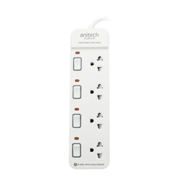 Anitech แอนิเทค ปลั๊กไฟ รุ่น H2143-WH สายยาว 3 เมตร [สินค้ารับประกัน 2 ปี]